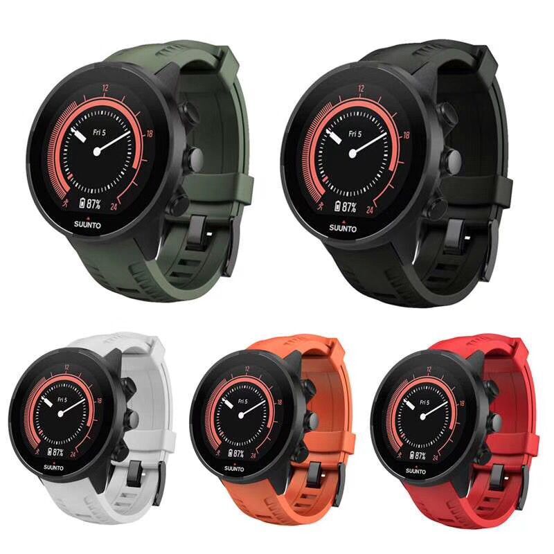 松拓7 颂拓9 Suunto D5智能手表带 硅胶表带替换腕带运动硅胶男女松拓9/颂拓斯巴达表带商务Baro Copper表带