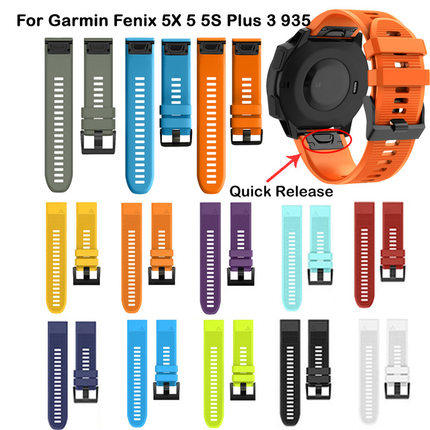 Garmin佳明fenix6/5/6/6xpro/6pro/5X 飞耐时3 HR快拆手表带软instinct本能93硅胶替换腕带男945/935 S60 955