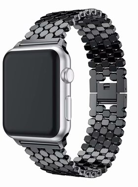 适用 iwatch8 ultra 49mm智能表带iwatch6/SE/5/4/3/2/1代不锈钢手表带40/44/38/41/45mm女iphone表腕带链式