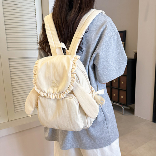 高颜值少女双肩包旅游外出轻便书包初中高中大学生背包通勤电脑包