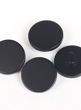 树脂纽扣扣子圆形毛呢大衣风衣棉衣扣子哑光平面磨砂衬衫黑色扣子