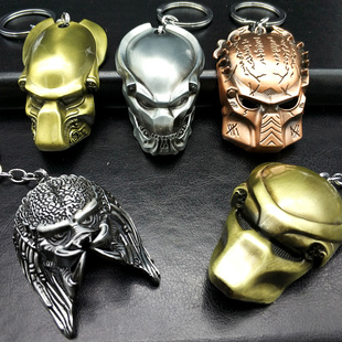 铁血战士头盔钥匙扣异形大战铁血战士丛林猎手新血元祖挂件钥匙扣