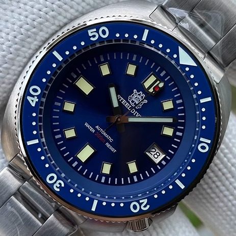 机械机芯精钢鲍鱼蓝宝石手表钢潜