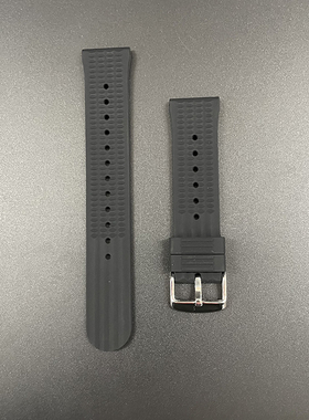 STEELDIVE钢潜定制华夫表带配件进口硅胶橡胶针扣平头通用20 22mm