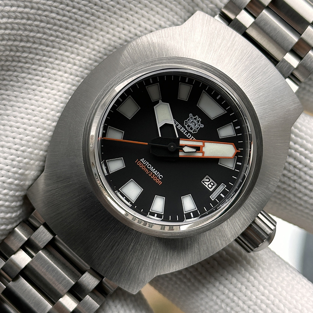 STEELDIVE新款NH35自动男士运动速度计时码表蓝宝石玻璃1000M防水