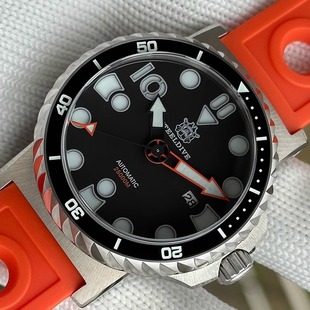 特厚重专业工程师25000M深海潜水机械手表带日历强夜光男士防水表