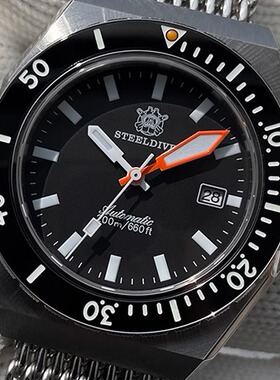 STEELDIVE精钢男士NH35自动机械手表潜水亮夜光200M防水游泳腕表