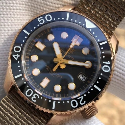 定制锡青铜一体夜光sbdx001手表