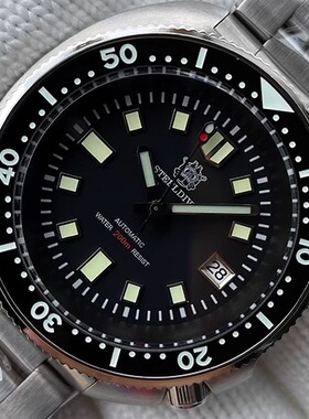 定制200米潜水表6015鲍鱼经典水鬼男士机械夜光复古运动防水手表