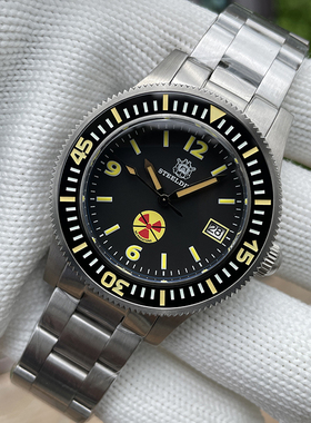 复刻《我和我的祖国》香港回归同款无辐射标志五十噚机械潜水手表