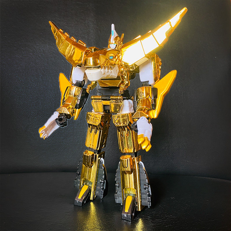 心奇暴龙战车黄金爆龙正版星级变形儿童飞火列车合体男孩新奇玩具