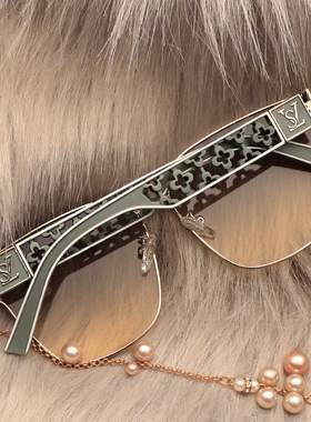 高清尼龙网红炸街绿色显白太阳镜