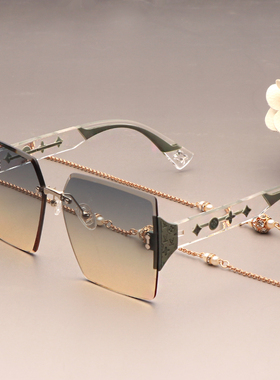 遮阳墨镜方形网红渐变太阳镜高清