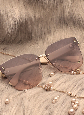 高级感大框网红尼龙无框开车墨镜