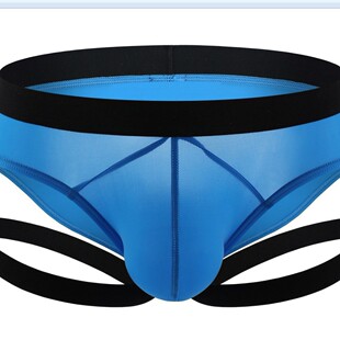 爆款男士三角裤冰丝薄款提臀性感U凸囊袋内裤低腰包臀高级感裤衩