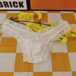 男士内裤蕾丝花边性感小三角内裤可爱风低腰透气内裤男生高弹内裤