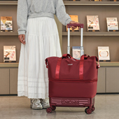 新款 旅游包 带轮子旅行袋女大容量可扩容便收纳袋携拉杆行李袋时尚