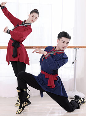 蒙古男女同款新款舞台表演艺考舞蹈演出装服饰练功服民族蒙族