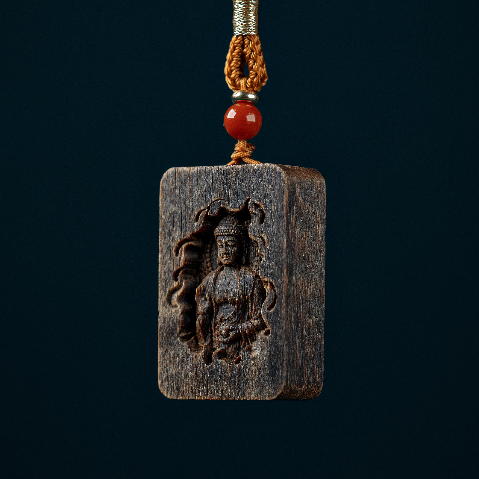 天然老料越南芽庄绿奇楠沉香项链吊坠如来沉水级保真棋楠小挂件女