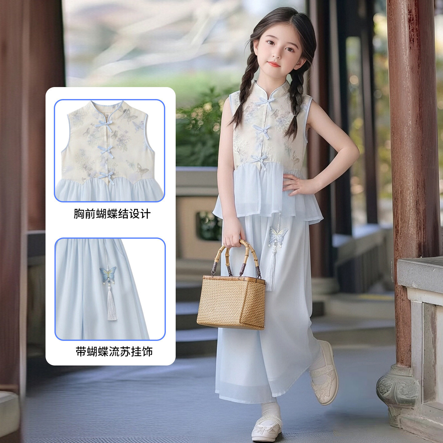 女童汉服套装连衣裙夏装2026新款儿童中式国风裙子女孩夏季公主裙