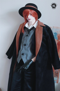 BJD娃衣sd人偶3分大叔popo68 ID75壮叔男娃西装套装-cos中原中也