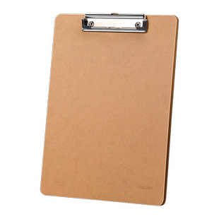 得力文件夹板加厚A4板夹书写夹板文具写字板夹板垫板木板透明板夹子学生试卷酒店菜单夹办公用品会议室文件夹