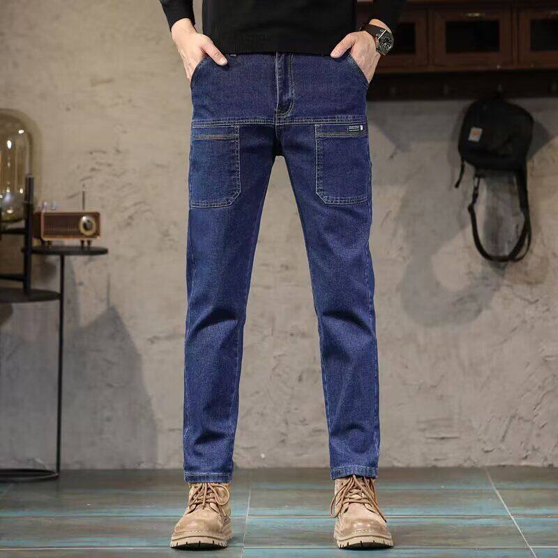 工作服男牛仔裤子耐磨工人工地干活穿的工装劳保休闲上班2026新款
