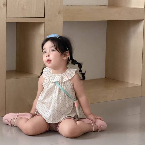 女童夏季韩版薄款娃娃衫短裤套装