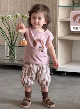 男童无袖套装夏季2026新款儿童洋气宝宝时髦无袖薄款夏装休闲运动