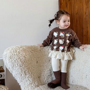 2025新款秋季女童卫衣裙套装中长款周岁打底衫长袖上衣女宝宝衣服