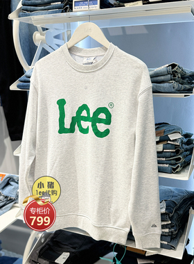 Lee慵懒运动衫韩国设计复古长袖卫衣宽松LUT006427203206-A04867