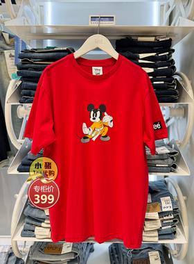 Lee专柜正品百搭米奇联名潮牌圆领T恤上衣LMT0050813RX00F-K14000