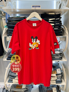 Lee专柜正品 K14000 百搭米奇联名潮牌圆领T恤上衣LMT0050813RX00F