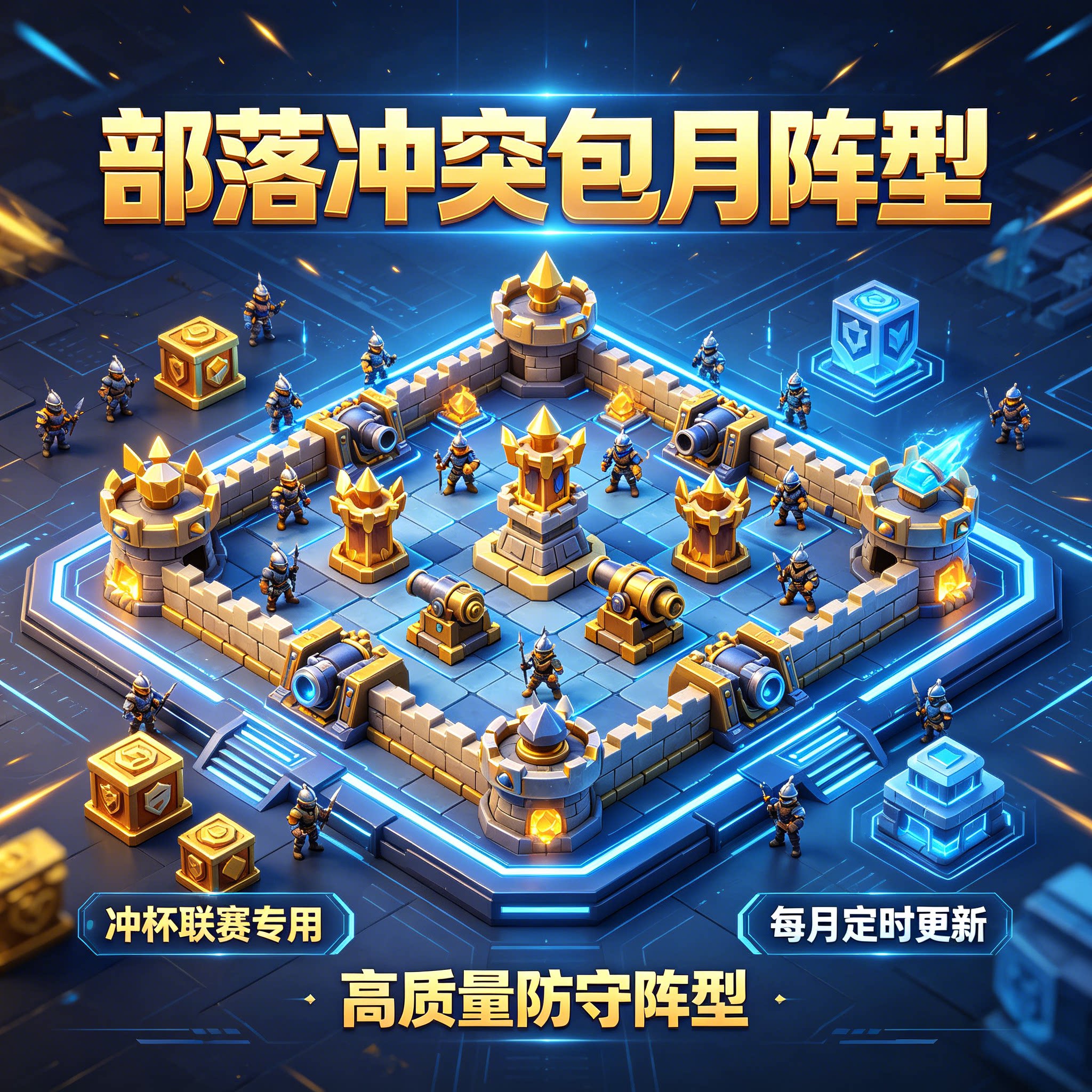 部落冲突阵型包月 高质量防守阵游戏物品/资源