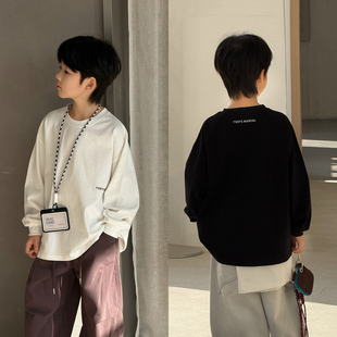 大E小e儿童长袖T恤春秋装中大童韩版打底衫男女童简约上衣5619
