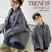 2026春装 衬衫 中大童格子衬衣纯棉儿童上衣 男童长袖 奇奇屋童装