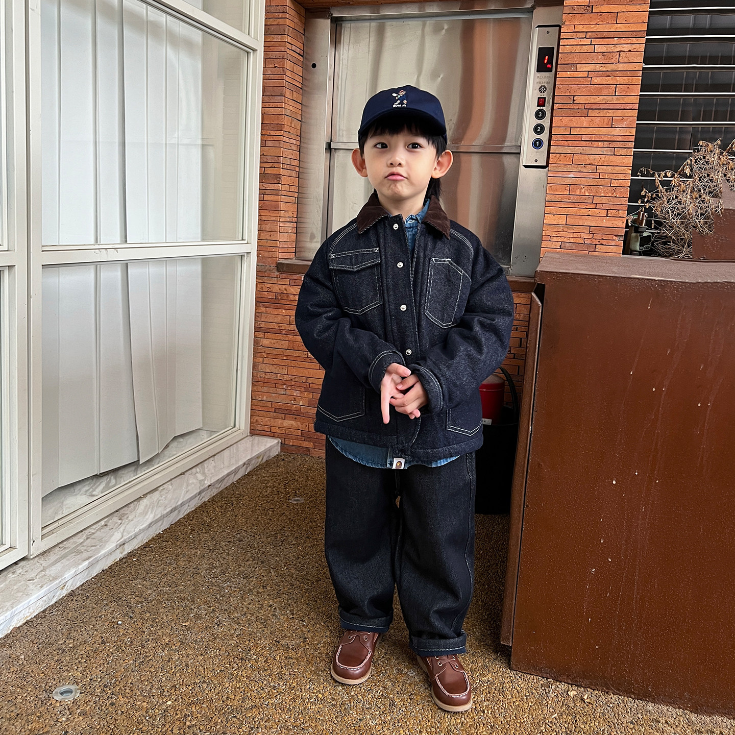 儿童加厚牛仔衣2025冬装新款男童韩版夹棉外套洋气上衣男孩夹克衫