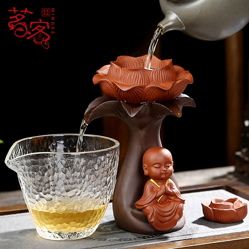 沙弥小和尚茶漏茶滤滤茶器茶隔