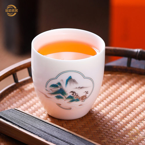 茶杯品茗杯功夫瓷杯子个人专用单杯陶瓷主人茶盏闻香杯组合客杯 - 封面