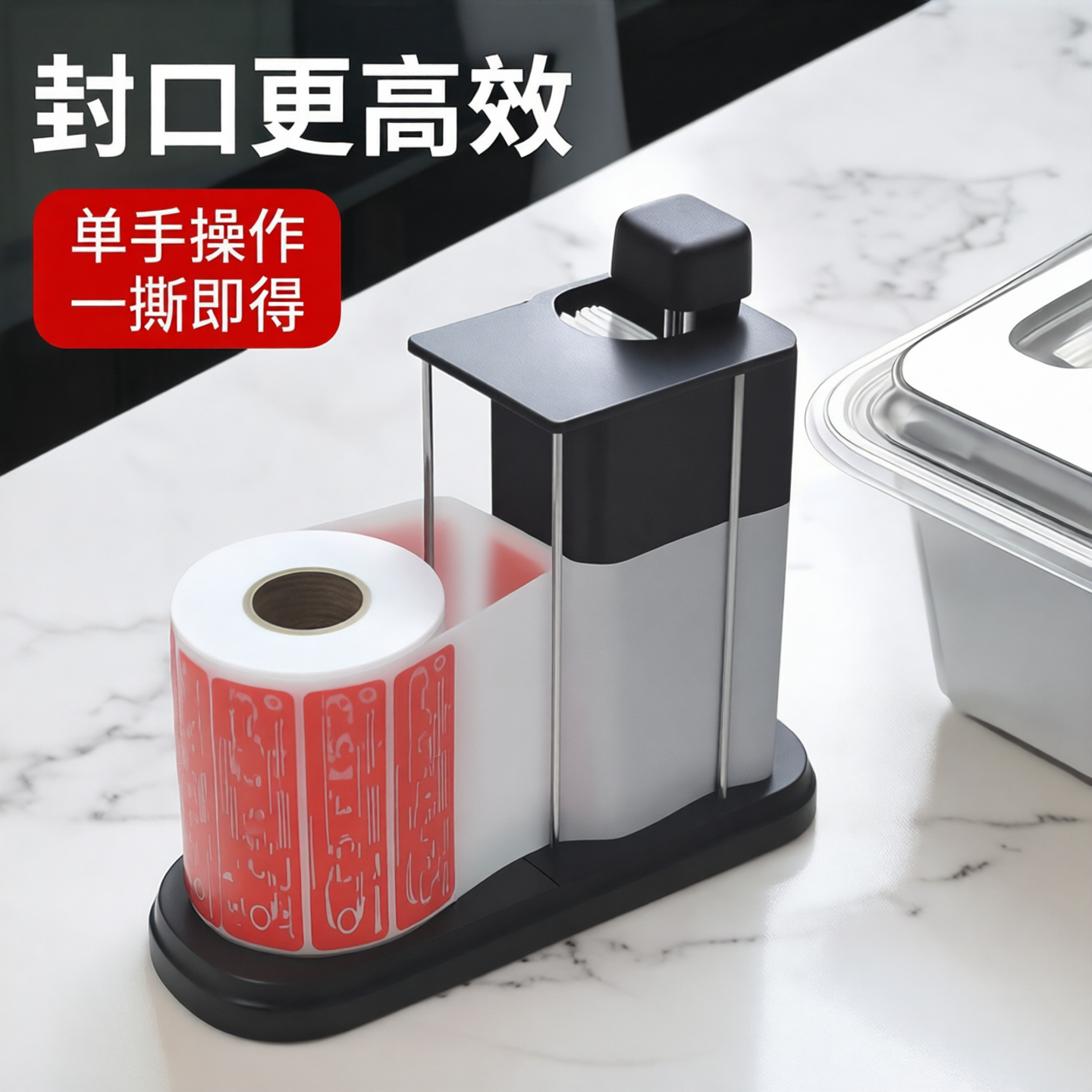 外卖封口贴剥离器标签剥离机手动封口食安贴封签支架封条贴纸剥离