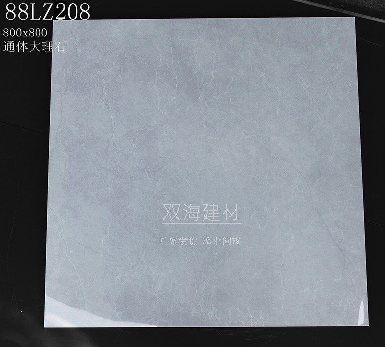 灰蓝色防滑耐磨地板砖800x800通体大理石商铺办公室客厅特色磁砖