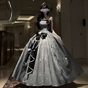 皓月加冕lolita晚礼服女高端轻奢细闪花嫁学生成人礼洛丽塔公主裙