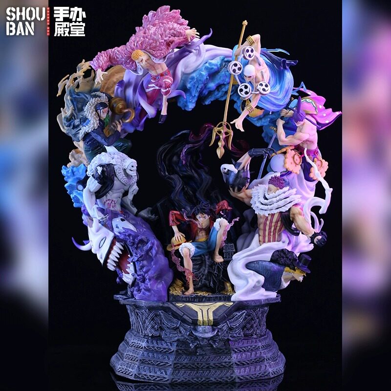 海贼王手办王座路飞GK LS 周年劲敌系列雷神沙鳄卡二小唐模型摆件