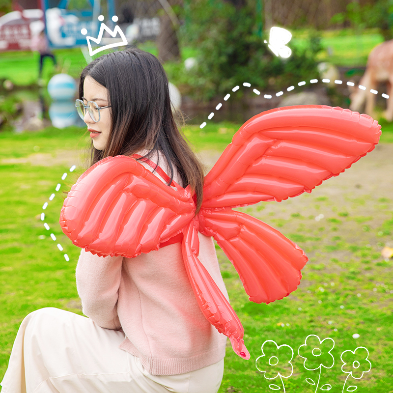 彩色天使蝴蝶翅膀铝膜气球