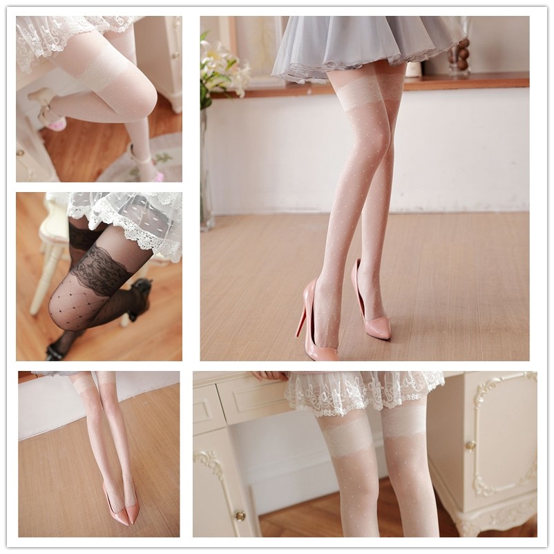 【蕾花边网格斑点】lolita镂空蕾丝袜子女丝袜连裤袜白黑可爱提花,女士内衣/男士内衣/家居服,连裤袜/打底袜,淘宝优惠券,粉丝福利购,淘宝优惠卷