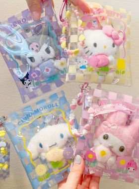 娃包外出遛娃包10cm15cm20cmpvc透明包展示收纳包防尘防水挂包件