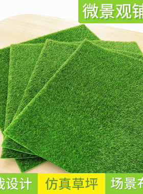 仿真草坪青苔人工草假藓苔藓多肉微景观diy装饰材料植绒草皮苔藓