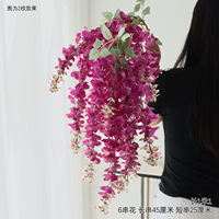 Simulated Acacia, giant wisteria, long branches, strings of artificial flowers, silk flowers, hanging flower vines, photo shoots, vines, wedding decoration flowers thumbnail 4