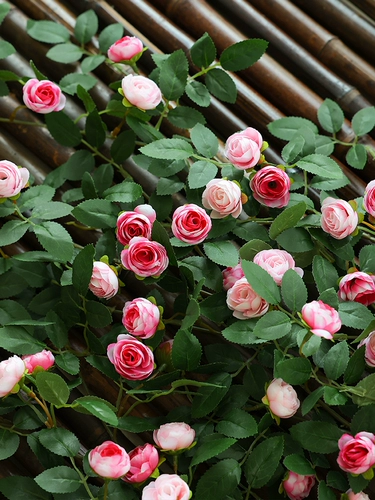 Симуляция розовая винограда бионическая стена поверхность крышка стены настенные стены декоративное зеленое растение.