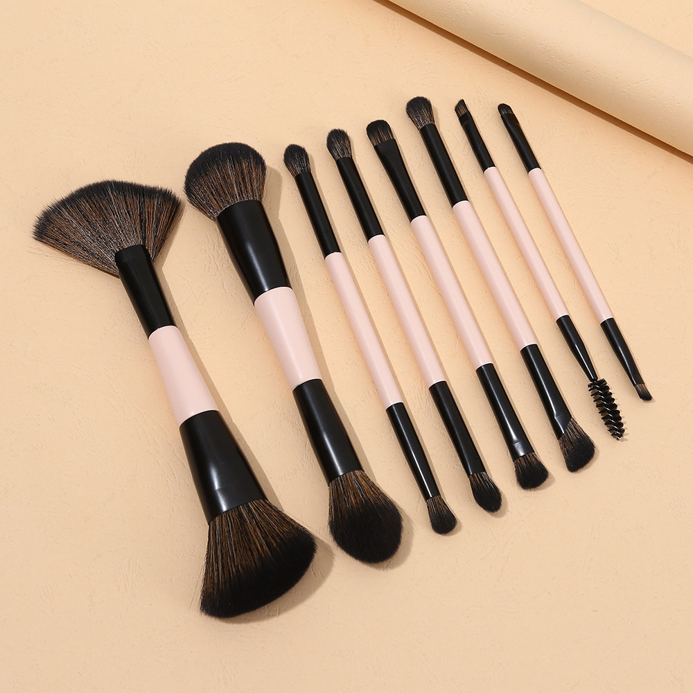专业化妆刷8支双头化妆刷套装散粉刷唇刷腮红刷睫毛刷美妆眼影刷
